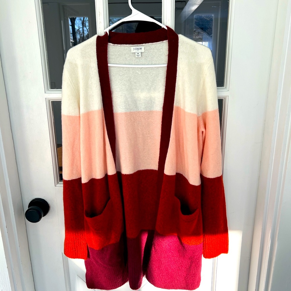 J. Crew Women’s White, Pink & Orange‎ Soft Shawl Size M
